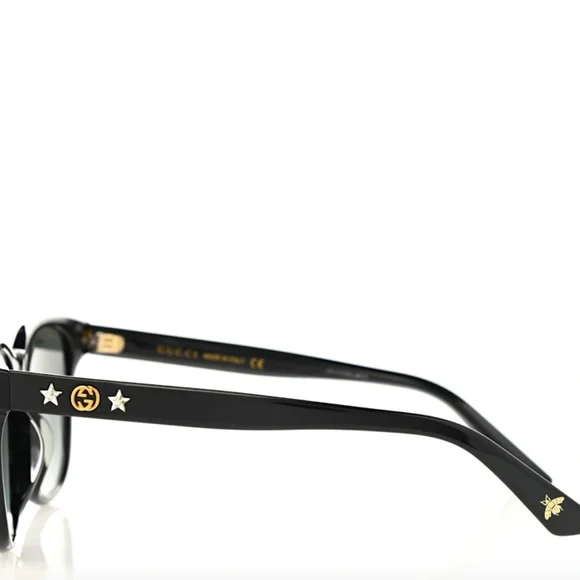 Gucci Women Polished Black Gray Gradient Sunglasses GG0232SK 001